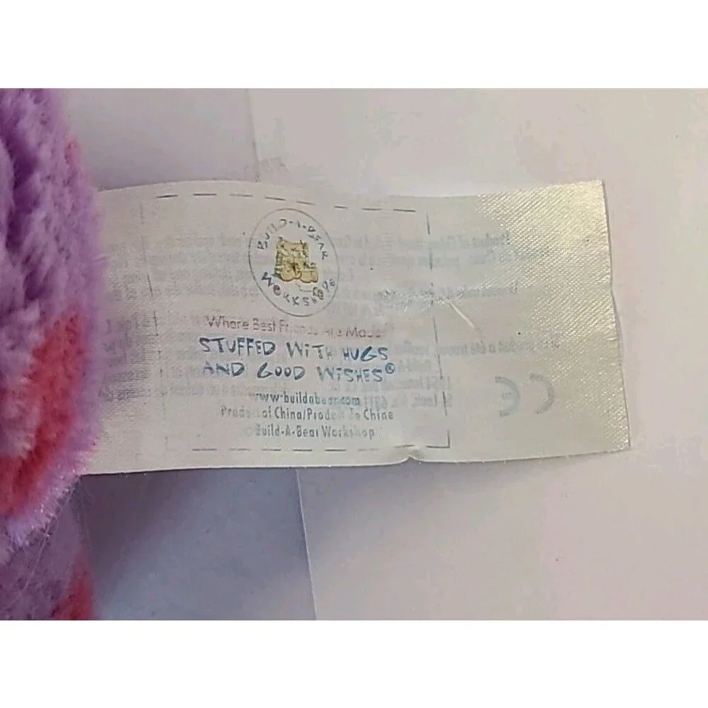 Build A Bear Purple Peace Bear Hippie Teddy Bear Plush Retired